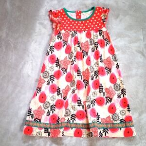 Girls Matilda Jane Mixed Prints Poppies Cats Dress 8